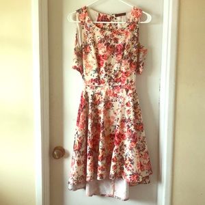 Vintage style A-line floral dress